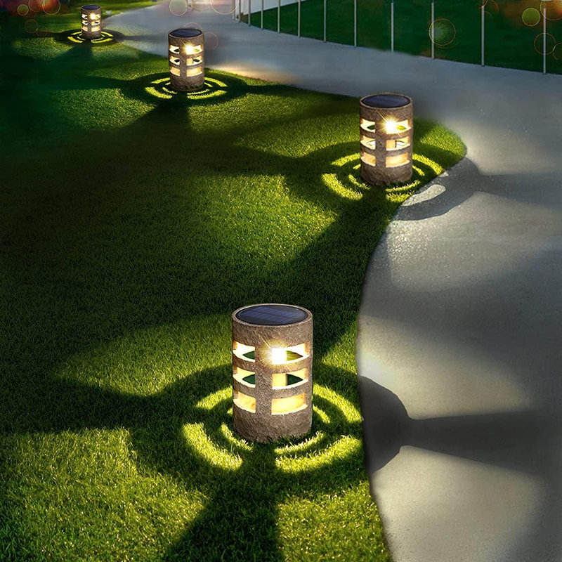 Glaustoncn Solar Lights Outdoor Decorative (4Pcs), AutoWork Stone